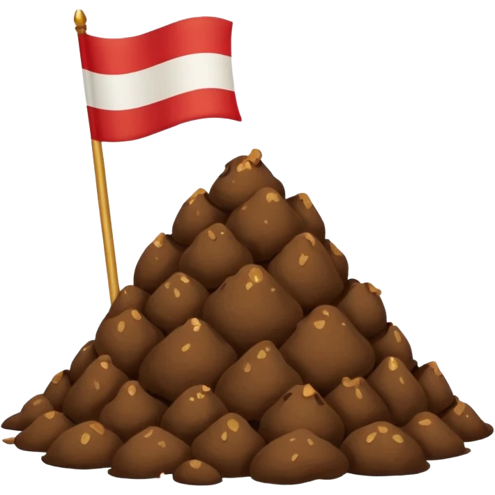 Indonesian flag but poop in mid in flag emoji