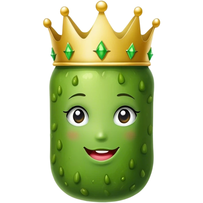 pickle wearing a princess crown emoji