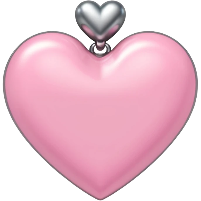 chrome hearts pastel pink heart emoji