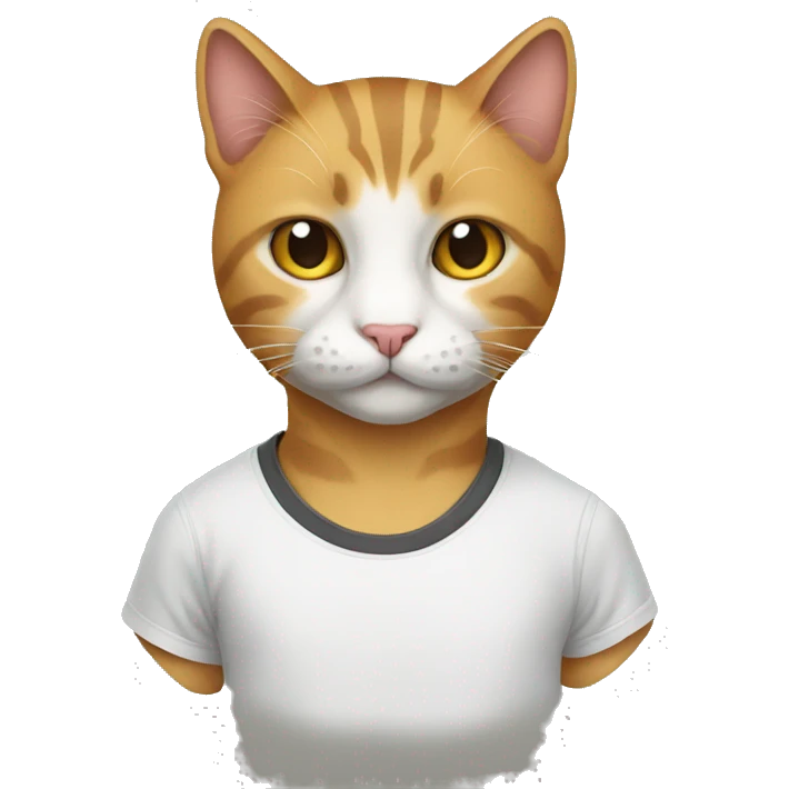 Cat wearing a t-shirt emoji
