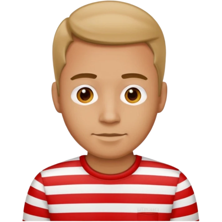 Men with Shirt red Striped  emoji