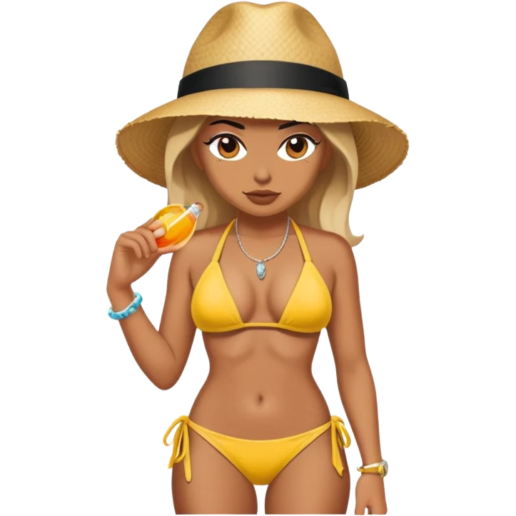 gangster wearing a bikini emoji