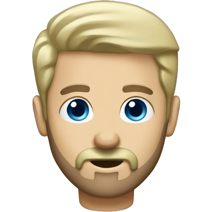 grey men blond beard blue eye emoji
