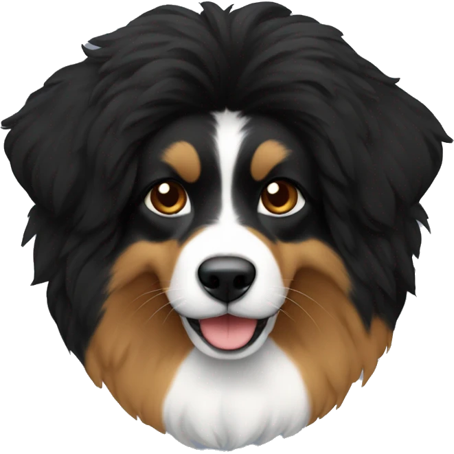 black tri color american-bollie-with-cropped-ears emoji