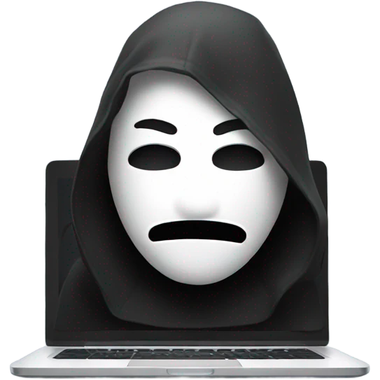 anonymous with laptop emoji