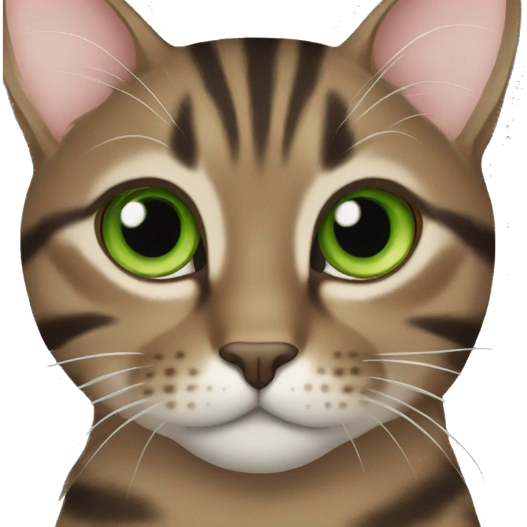 brown tabby with green eyes  emoji
