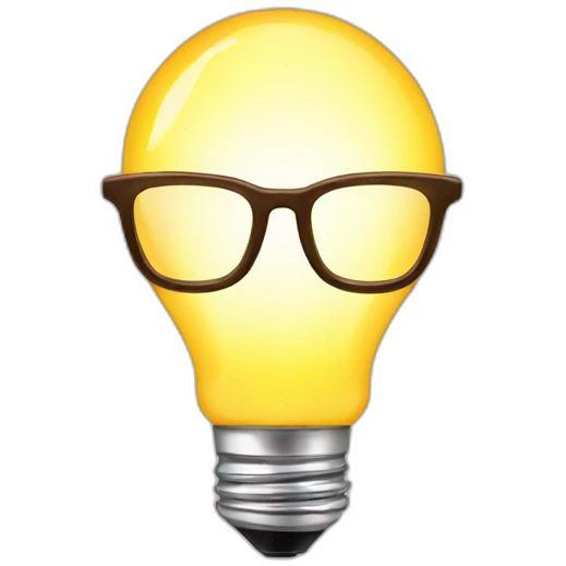 glasses light bulb emoji
