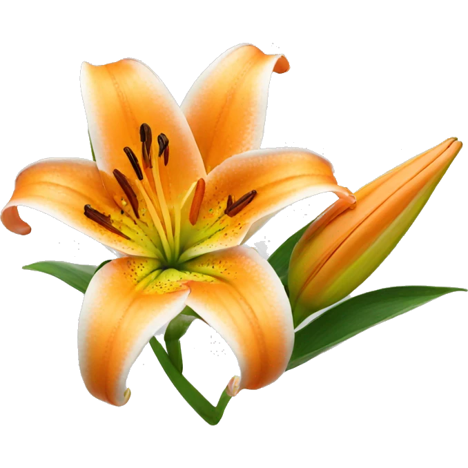 lily flower orange  emoji