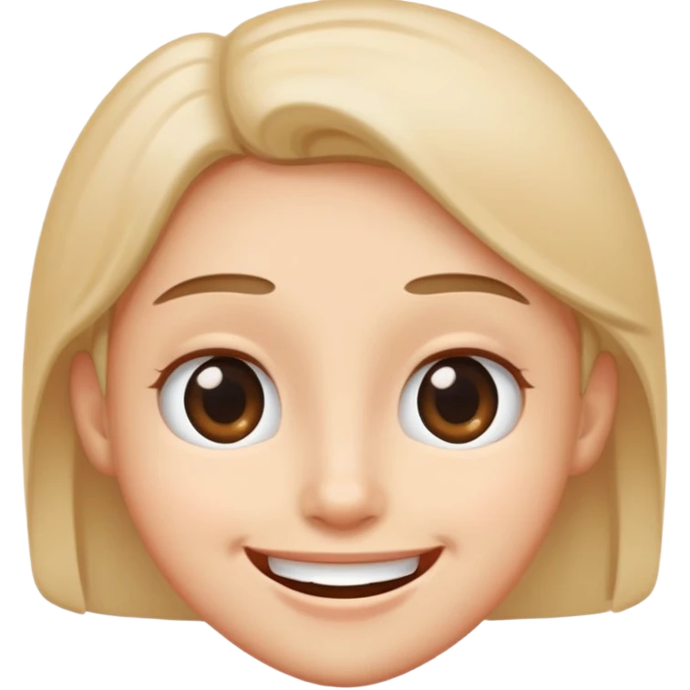 Small eyes and a big smile emoji