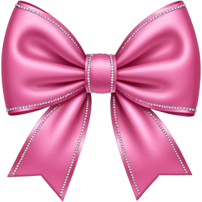 pink bow with sparkles emoji