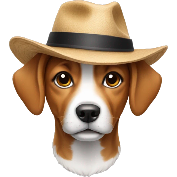 A dog with a hat  emoji