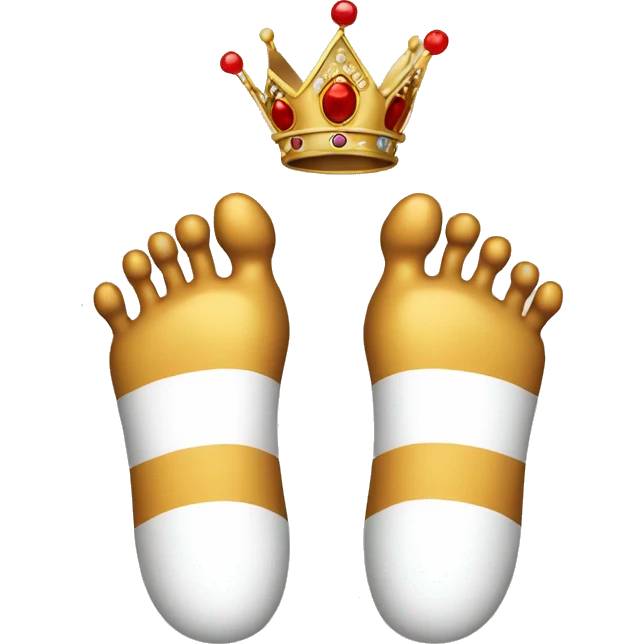 feet with crown and text "Five Years" emoji