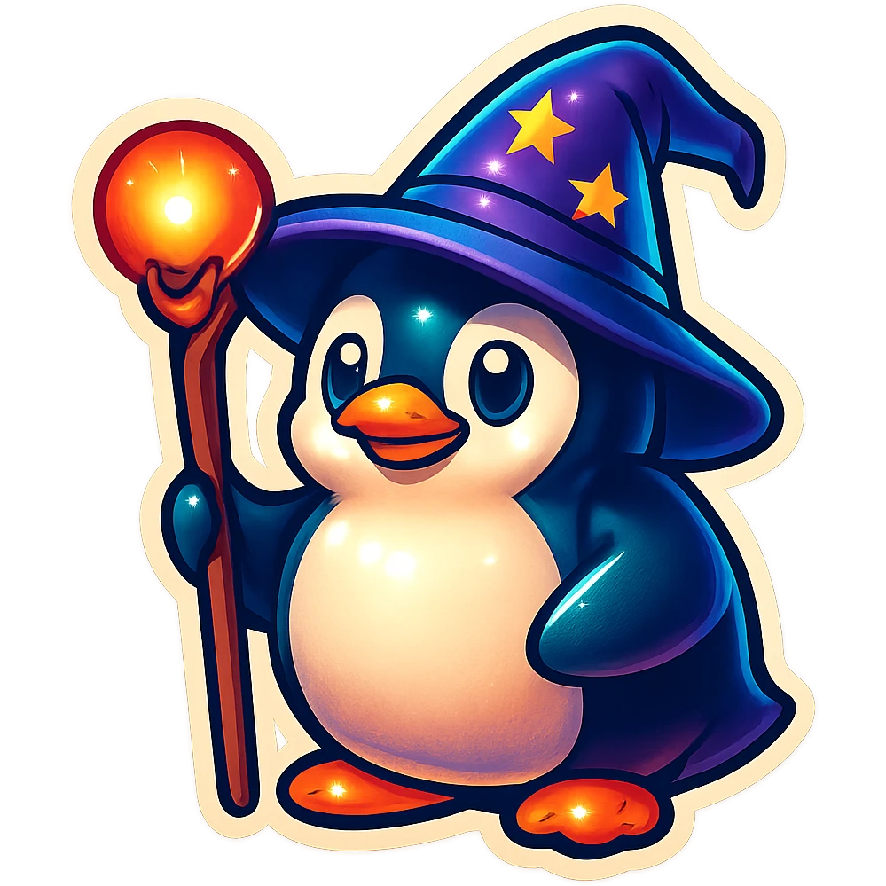 Penguin Wizard emoji