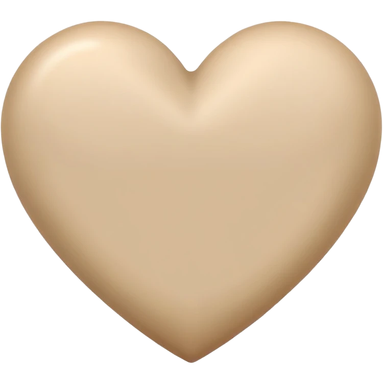 beige heart emoji