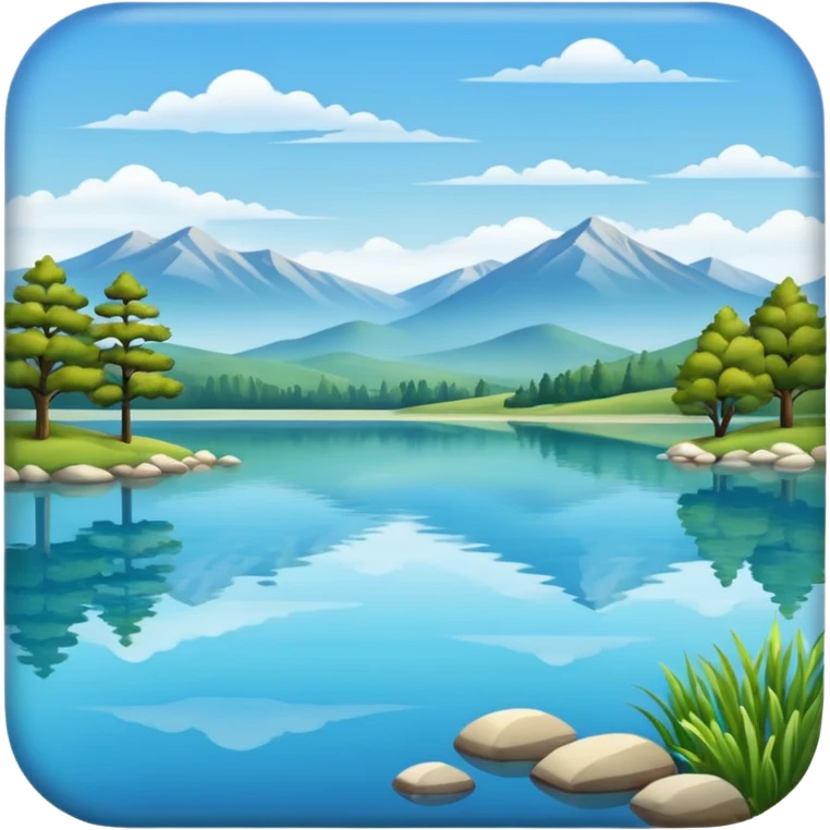 real lake landscape emoji