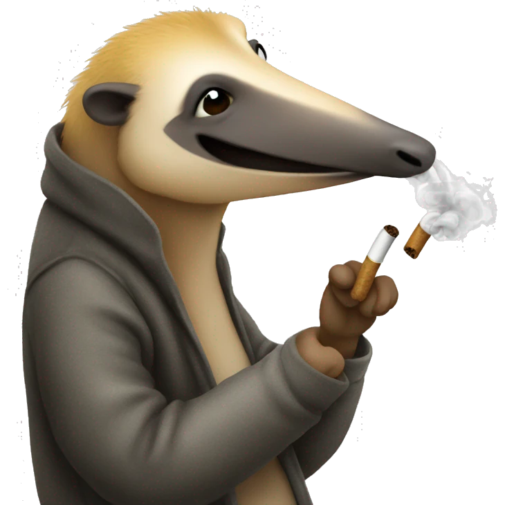 Anteater smoking  emoji