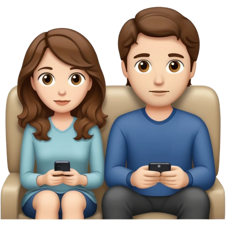 A wife brown wavy hair waiting to watch tv with her husband  emoji