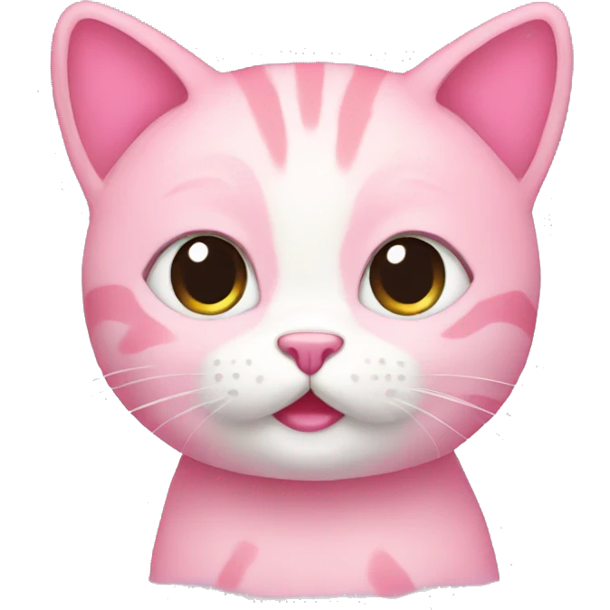 Pink cute cat emoji