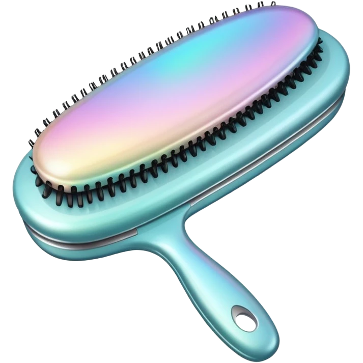 Iridescent hairbrush emoji