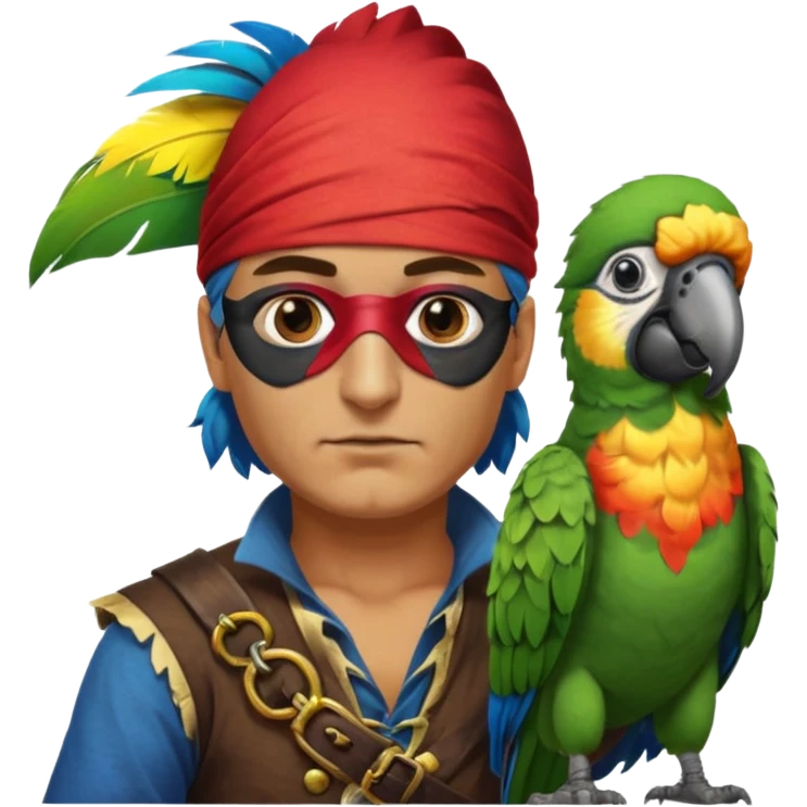 pirate and parrot emoji