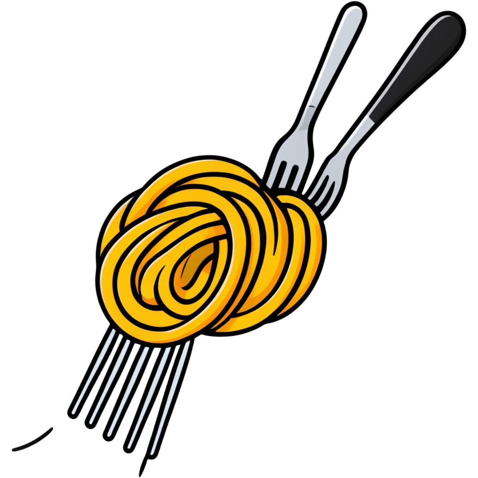 twirled spaghetti on a fork emoji