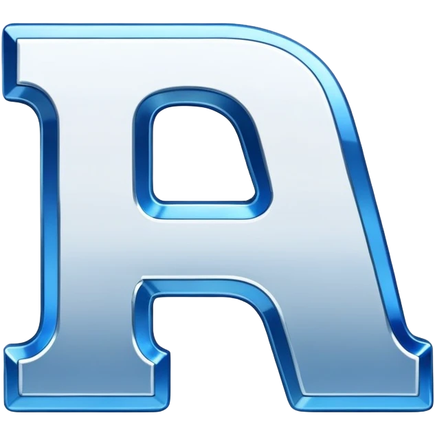Bold Blue-White Font Big Capital “I” Letter  emoji
