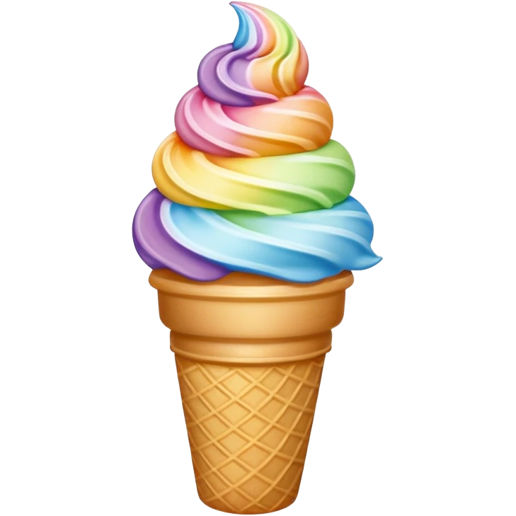 Ice Cream Rainbow Swirl Soft Serve emoji