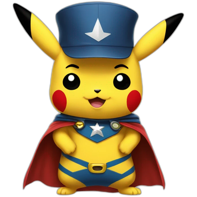 Pikachu-wears-superhero-cape emoji