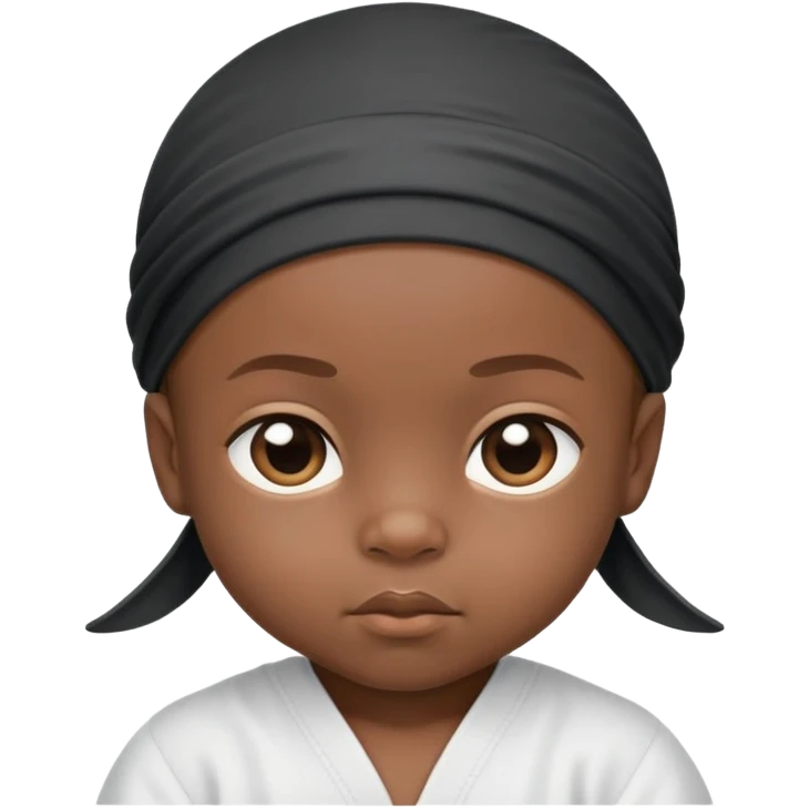 black baby wearing durag emoji
