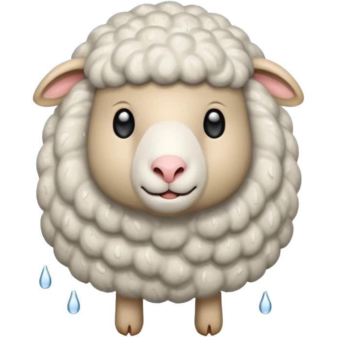 Mouton à la pluie emoji