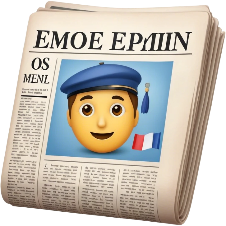 French newspaper emoji