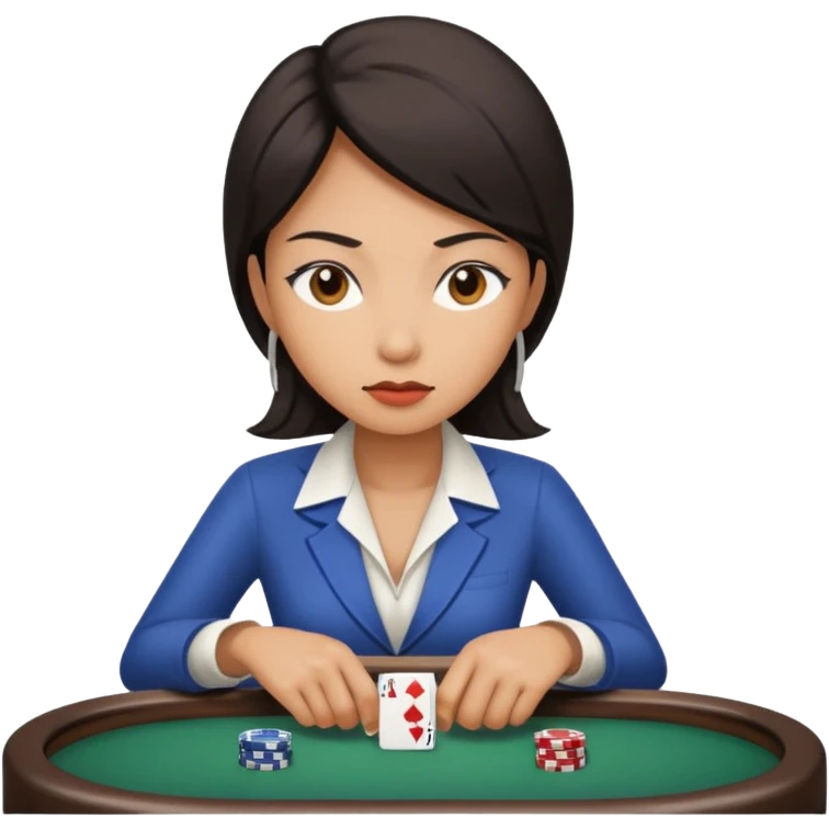 A gambling addict southeast Asian woman emoji