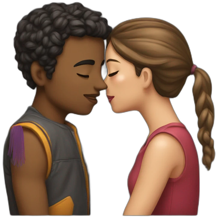 kiss a girl emoji