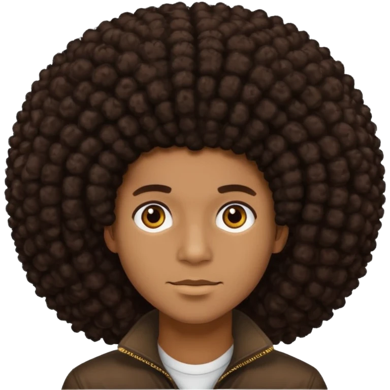 Princeton Perez from Mindless Behavior with long dark brown afro hair  emoji
