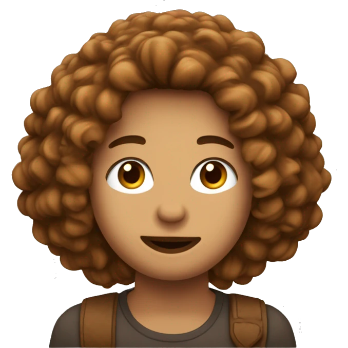 un mec avec les cheuveux frissé et la peaux marron emoji
