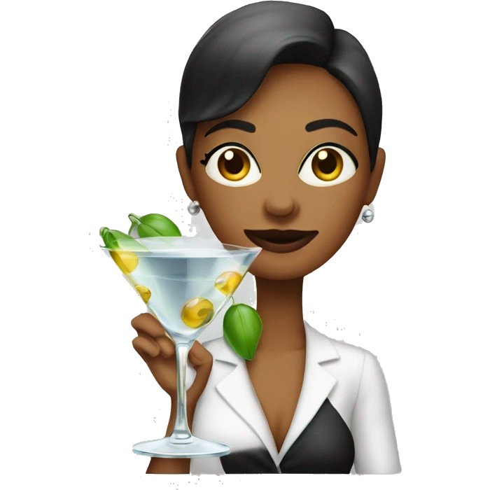Woman in martini glass emoji