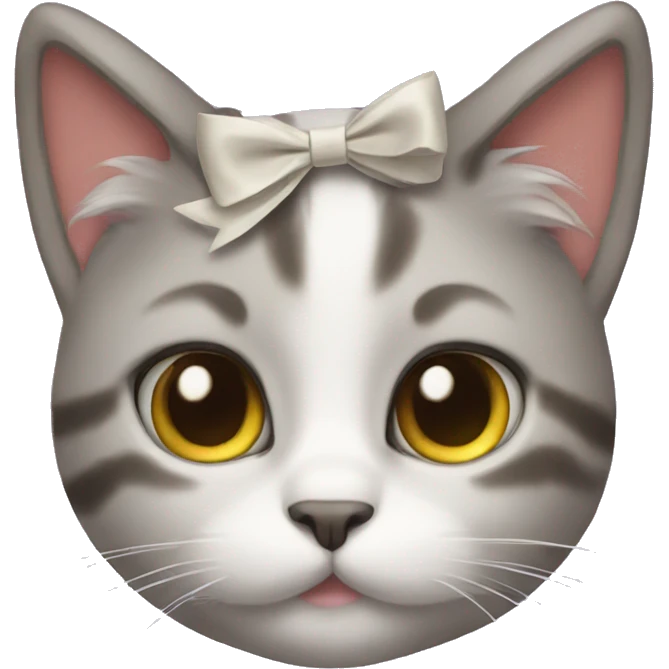 Cat with a bow  emoji