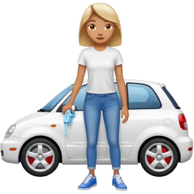 car washer woman with car  emoji