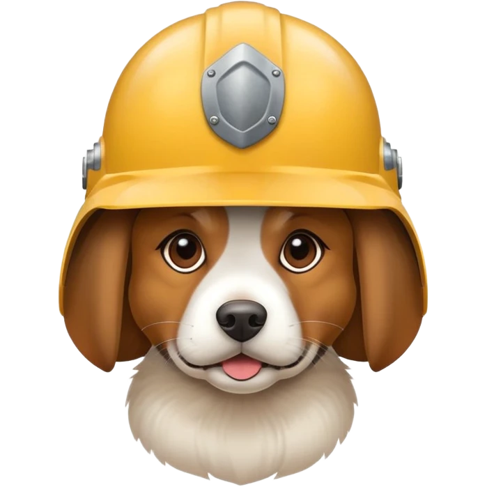 Dog wearing helmet emoji