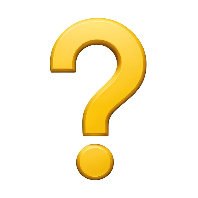 large emoji-style question mark, simple placeholder, neutral background, minimal design emoji