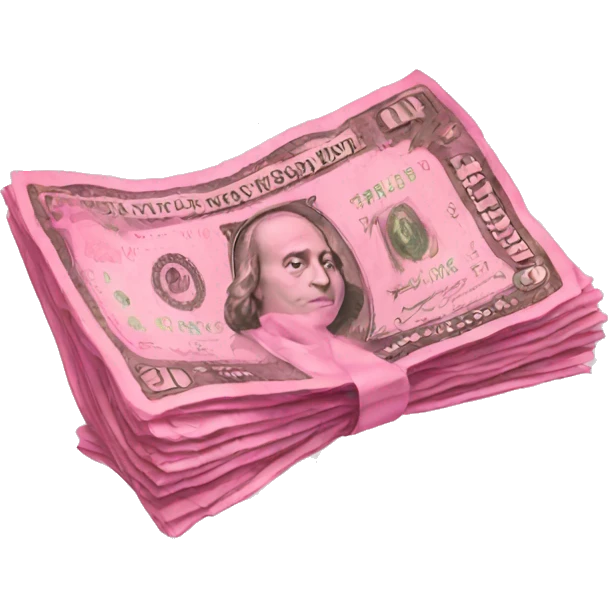 Pink money emoji
