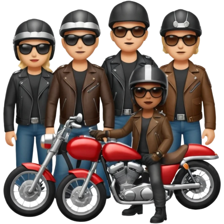 biker gang with sunglasses emoji
