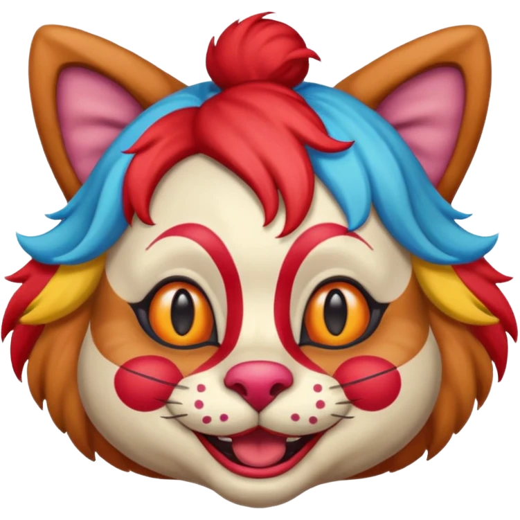 brown cat clown emoji