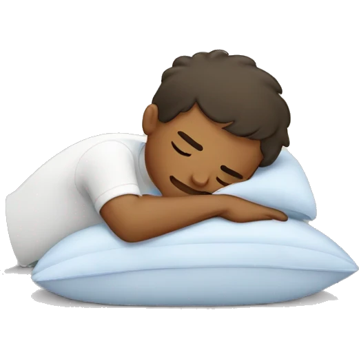 Boy Sleeping Hugging His Pillow emoji