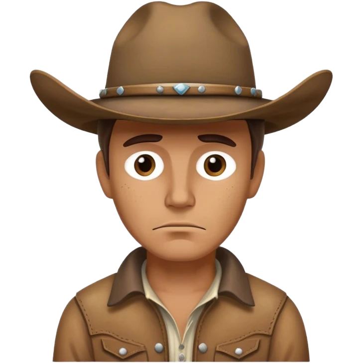 Sad cowboy emoji