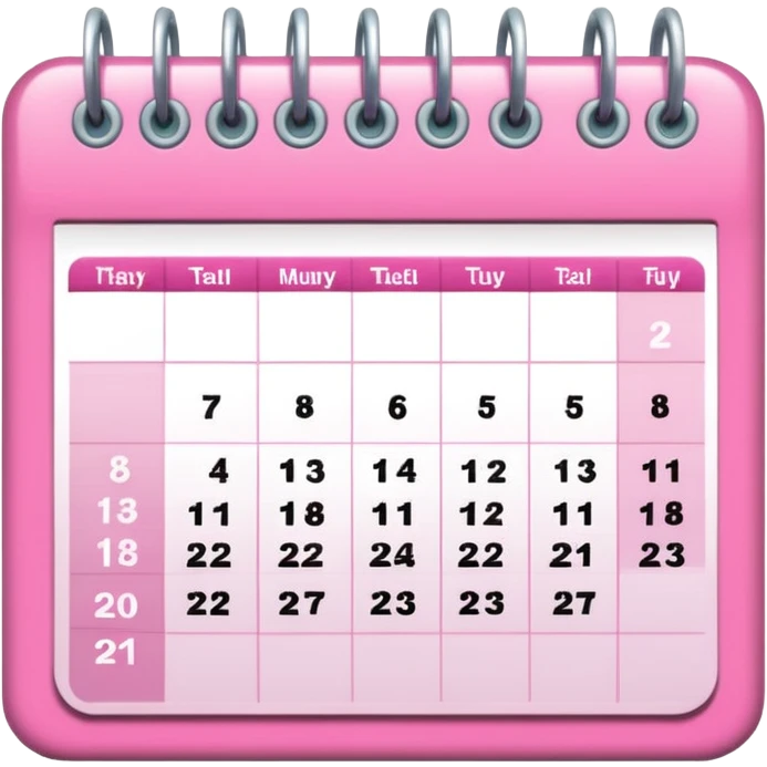 pink calendar emoji