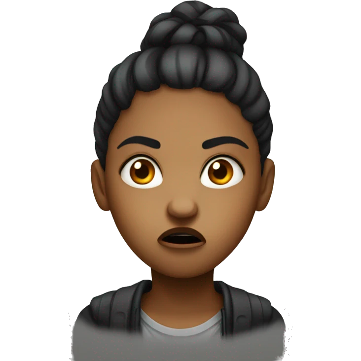 angry girl with septum  emoji
