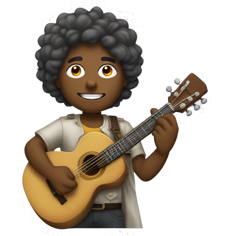 um senhor gaúcho com seu violão emoji