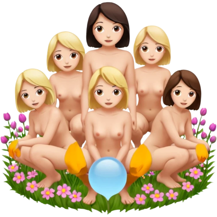 fully naked women squatting emoji