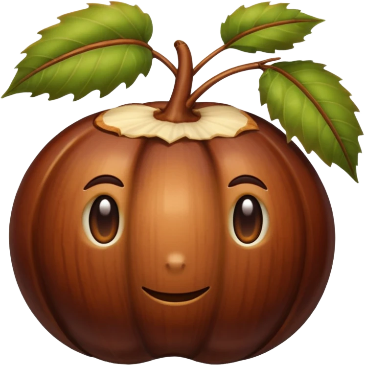 chestnut without face emoji
